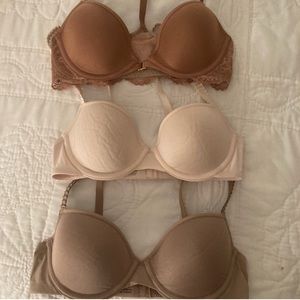 Third love set of 3 bras size 30c very gently used